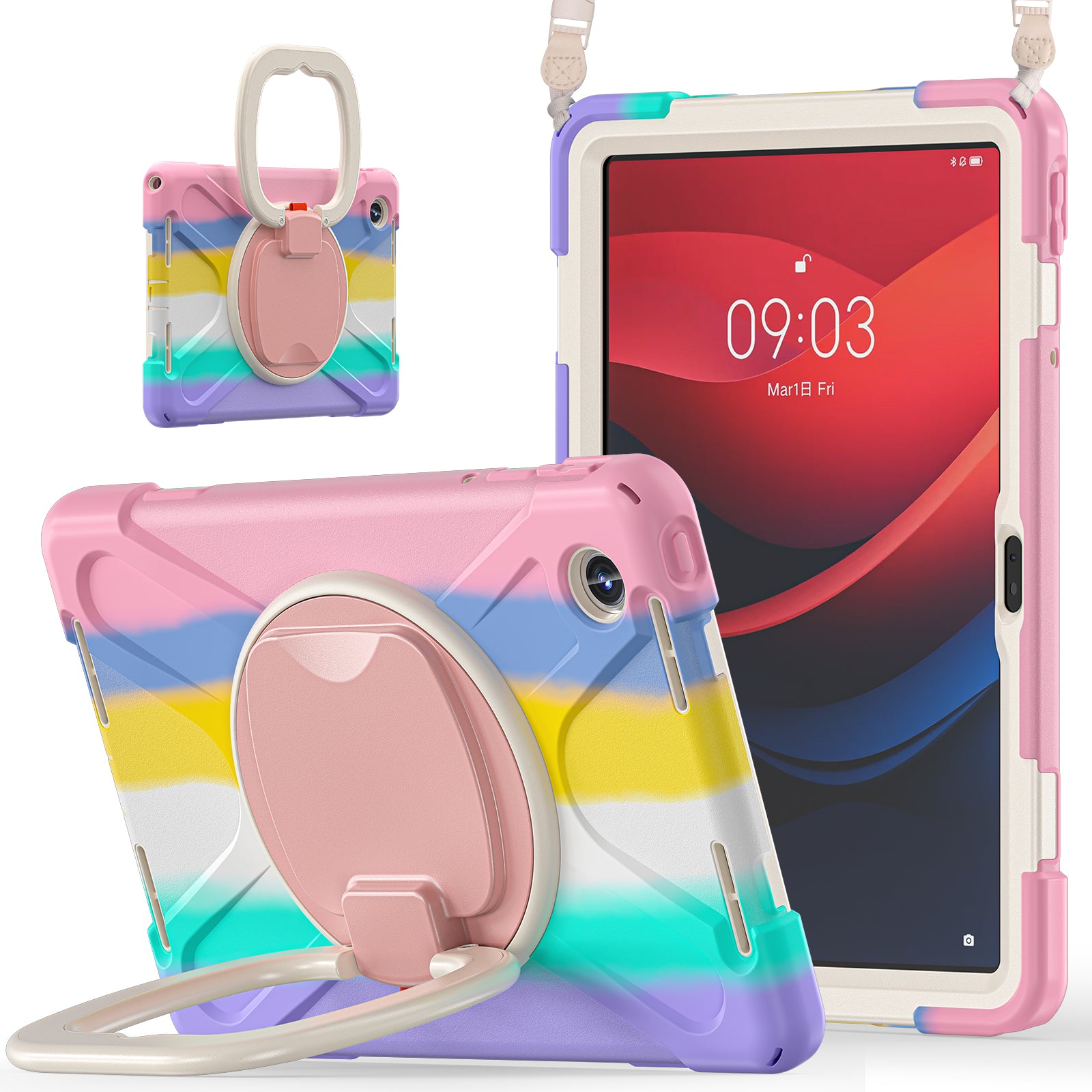 For Lenovo Tab M11 / Xiaoxin Pad 11 2024 TB-330FU 331FC Kickstand Case Tablet Cover with Shoulder Strap For Lenovo Tab M11 / Xiaoxin Pad 11 2024 TB-330FU 331FC Kickstand Case Tablet Cover with Shoulder Strap